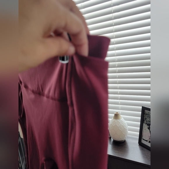 All In Motion Leggings Womens Large High Rise Brushed Sculpt Active Burgundys - Picture 5 of 7